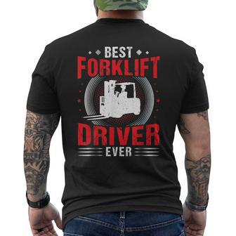Best Forklift Driver Ever Forklift Operator Mens Back Print T-shirt - Thegiftio UK