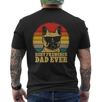 Best Frenchie Dad Ever Vintage Dog Mens Back Print T-shirt - Thegiftio UK