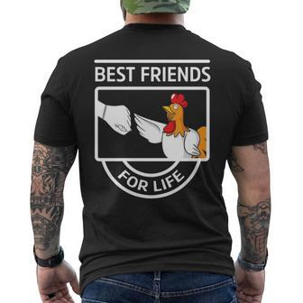 Best Friend Chicken Men's T-shirt Back Print | Mazezy