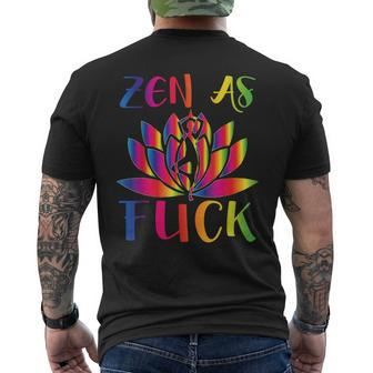 Best Fucking Spirituality T Zen As Fuck Yoga Men's T-shirt Back Print - Monsterry
