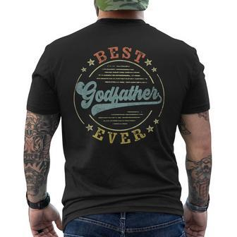 Best Godfather Ever Father's Day Godfather Emblem Men's T-shirt Back Print - Seseable