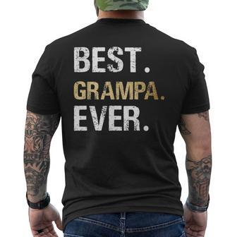 Best Grampa Graphic Grampa From Granddaughter Grandson Men's T-shirt Back Print - Monsterry