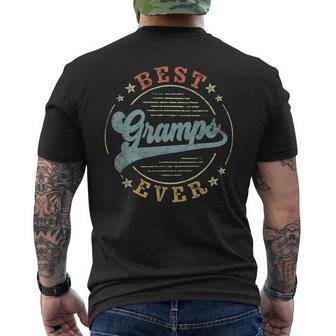 Best Gramps Ever Father's Day Gramps Vintage Emblem Men's T-shirt Back Print - Monsterry AU