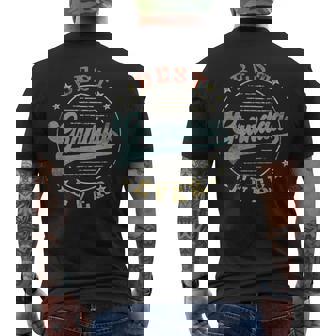 Best Grandad Ever Father's Day Grandad Vintage Emblem Men's T-shirt Back Print | Mazezy