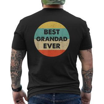 Best Grandad Ever Retro Grandpa Mens Back Print T-shirt | Mazezy