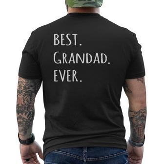 Best Grandad Evergrandpa Nickname Text Mens Back Print T-shirt | Mazezy