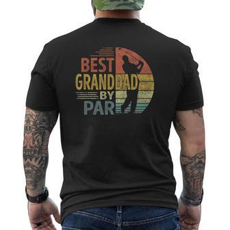 Best Granddad By Par Father's Day Golf Grandpa Mens Back Print T-shirt | Mazezy