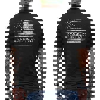 Best Grandpa Ever American Flag Grandpa Father's Day Men's T-shirt Back Print - Thegiftio UK