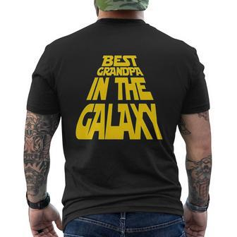 Best Grandpa In The Galaxy Mens Back Print T-shirt | Mazezy
