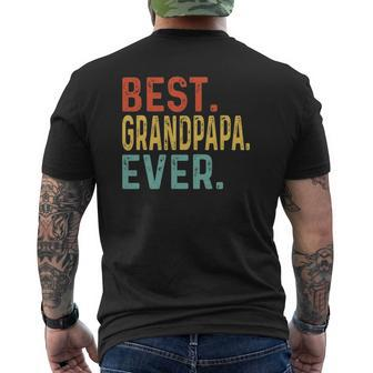 Best Grandpapa Ever Retro Vintage Unique For Grandpapa Mens Back Print T-shirt | Mazezy