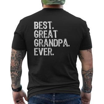 Best Great Grandpa Ever Grandparents Father's Day Mens Back Print T-shirt | Mazezy