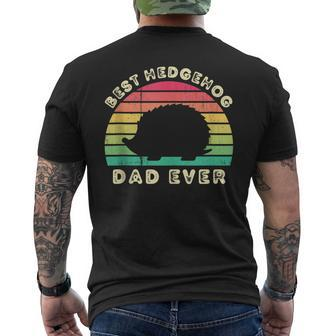 Best Hedgehog Dad Ever For Fathers Day Men's T-shirt Back Print - Monsterry AU