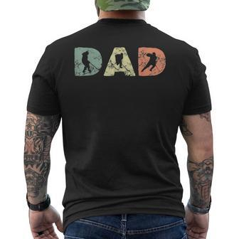 Best Hockey Dad Vintage Sports Hockey Game Lover Father Mens Back Print T-shirt | Mazezy