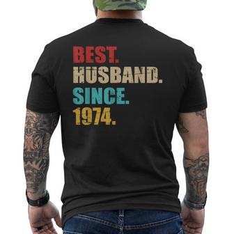 Best Husband Since 1974 For 50Th Golden Wedding Anniversary Men's T-shirt Back Print - Thegiftio