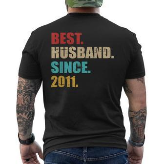 Best Husband Since 2011 12Th Wedding Anniversary Men's T-shirt Back Print - Monsterry CA
