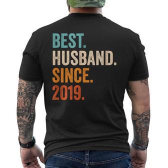 Best Husband Since 2019 4Th Wedding Anniversary Men's T-shirt Back Print - Monsterry AU