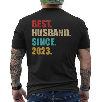 Best Husband Since 2023 For 1St Wedding Anniversary Men's T-shirt Back Print - Seseable