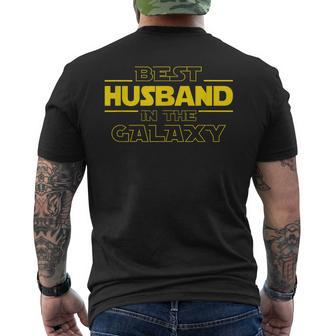 Best Husband In The Galaxy Father's Day Dad Men's T-shirt Back Print - Monsterry AU