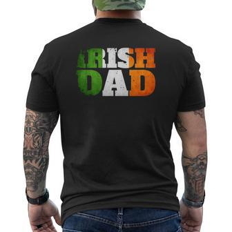 Best Irish Dad Father's Day Grunge Irish Flag Mens Back Print T-shirt | Mazezy
