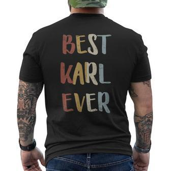 Best Karl Ever Retro Vintage First Name T-Shirt mit Rückendruck - Seseable