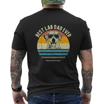 Best Lab Dad Ever Labrador Dad Vintage Mens Back Print T-shirt - Thegiftio UK
