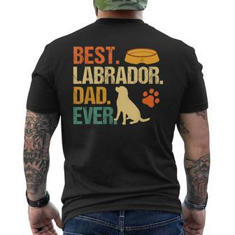 Best Labrador Dad Ever Fathers Day Retriever Dog Lover Men's T-shirt Back Print - Monsterry