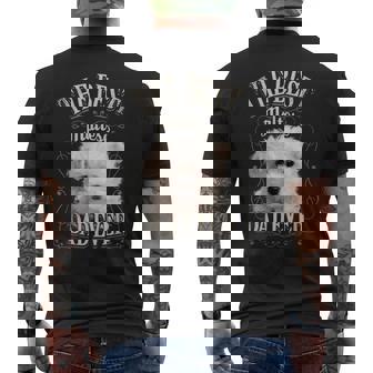 Best Maltese Dad All Maltese Dog Vintage Men's T-shirt Back Print - Monsterry