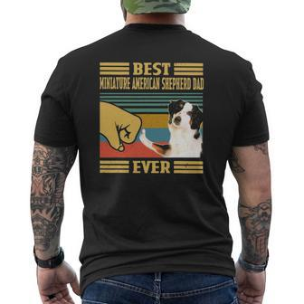 Best Miniature American Shepherd Dad Ever Father's Day Mens Back Print T-shirt | Mazezy