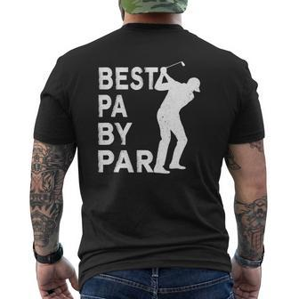 Best Pa By Par Father's Day Golf Grandpa Mens Back Print T-shirt | Mazezy