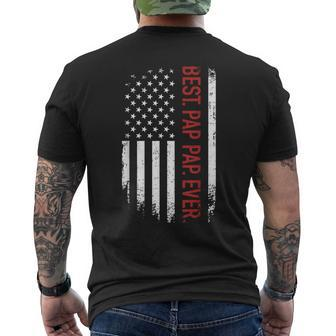 Best Pap Pap Ever With Us American Flag For Father's Day Men's T-shirt Back Print - Monsterry DE