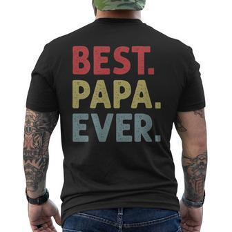 Best Papa Ever For Dad Or Grandpa From Kids Grandkids Mens Back Print T-shirt | Mazezy