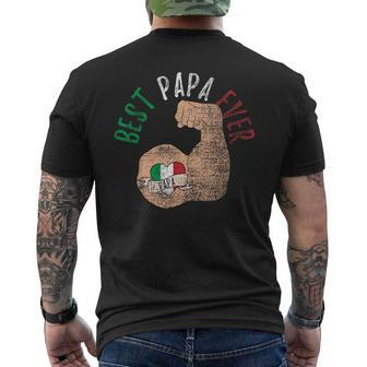 Best Papa Ever Italian Dad Fathers Day Vintage Men's T-shirt Back Print - Monsterry UK