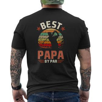 Best Papa By Par Golfing Golf Golfer Mens Back Print T-shirt | Mazezy DE