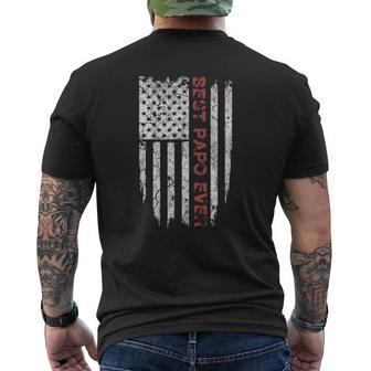 Best Papo Ever American Flag For Grandpa Mens Back Print T-shirt | Mazezy UK