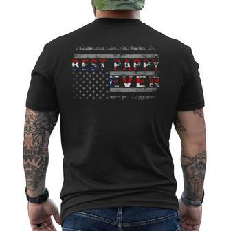 Best Pappy Ever Vintage American Flag Father's Day Men Men's T-shirt Back Print - Thegiftio UK
