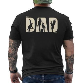 Best Parrot Dad Ever Fathers Day Parrot Men's T-shirt Back Print - Monsterry