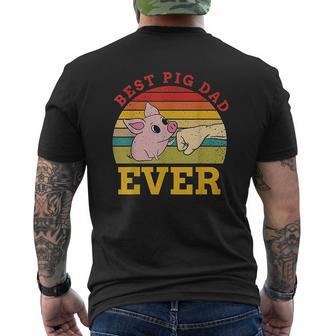 Best Pig Dad Ever Domestic Pigs Mens Back Print T-shirt | Mazezy