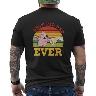 Best Pig Dad Ever Mens Back Print T-shirt | Mazezy