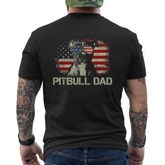 Best Pitbull Dad Mens Back Print T-shirt | Mazezy
