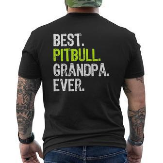 Best Pitbull Grandpa Ever Dog Lover Mens Back Print T-shirt | Mazezy AU