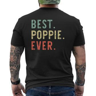 Best Poppie Ever Cool Vintage Father's Day Mens Back Print T-shirt | Mazezy