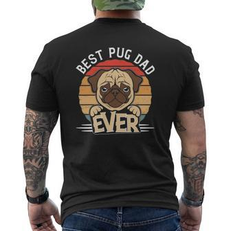 Best Pug Dad Ever Dog Husband Men Boyfriend Mens Back Print T-shirt | Mazezy