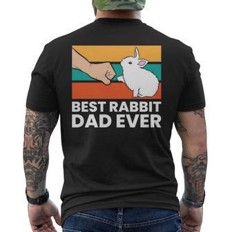 Best Rabbit Dad Ever Dad Rabbit Men's T-shirt Back Print | Mazezy