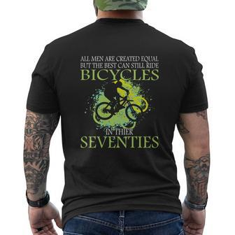 The Best Can Still Ride Bicycles In Their Seventies Mens Back Print T-shirt - Seseable