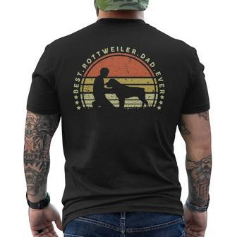 Best Rottweiler Dad Ever Vintage Love Father Men's T-shirt Back Print | Mazezy
