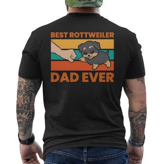 Best Rottweiler Dad Ever Rottweiler Owner Rottweiler Men's T-shirt Back Print | Mazezy