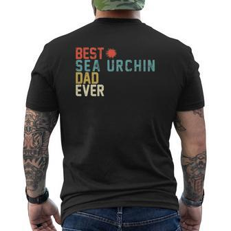 Best Sea Urchin Dad Ever Retro Vintage Mens Back Print T-shirt | Mazezy