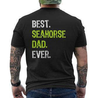 Best Seahorse Dad Ever Father's Day Daddy Mens Back Print T-shirt | Mazezy