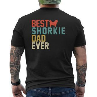 Best Shorkie Dad Ever Retro Vintage Mens Back Print T-shirt | Mazezy