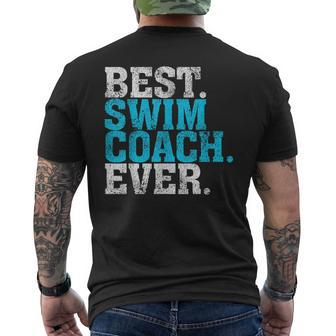 Best Swim Coach Ever Swim Coach Men's T-shirt Back Print - Monsterry AU